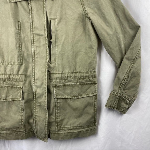 Madewell Passage Utility Cargo Olive Green Military Full Zip Up Jacket Small - Picture 4 of 16